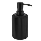 Dispenser Săpun Polirășină Striatii 230 Ml &ndash; Negru