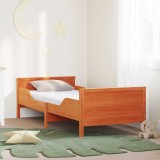 vidaXL Cadru de pat Maro ceruit 80 x 200 cm Lemn masiv de pin 3385945