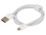 Cablu USB 2.0 High Speed 1m Alb - USB A la Micro USB B, Baseus