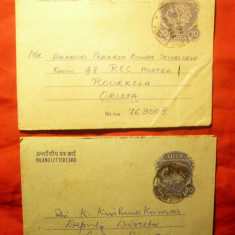 2 Plicuri India circulate cu marca fixa 20 paiso, cca. 1950