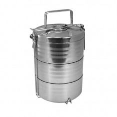 Recipiente pentru transport mancare, inox, set 3 buc, 3x1050 ml, Perfect Home  GartenVIP DiyLine