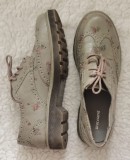 PANTOFI DAMA PIELE NATURALA GRI TRANDAFIRI GRACELAND