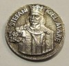 CY - Insigna &quot;Stefan cel Mare 1457 - 1504&quot; / metal alb neferos, Romania de la 1950