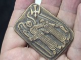 Mica iconita vintage din bronz
