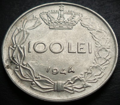 Moneda istorica 100 LEI - ROMANIA, anul 1944 * cod 4512 foto