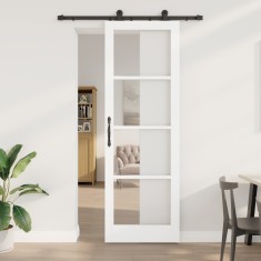 Usa glisanta Gossi cu set de accesorii &#039;orkdal&#039;alb 78x232 cm, usa interioara Gossi cu geam &#039;orkdal&#039;alb 78x232x4 cm