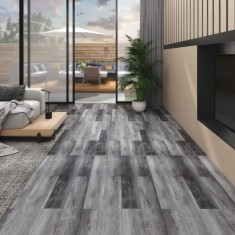 vidaXL Plăci de pardoseală autoadezive, gri lucios, 5,02 m&sup2;, PVC, 2 mm