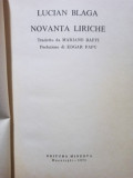 Lucian Blaga - Novanta liriche / Nouazeci de poezii (1971)