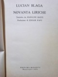Lucian Blaga - Novanta liriche / Nouazeci de poezii (Editia: 1971)