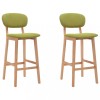 VidaXL Scaune de bar, 2 buc., verde, material textil 289372