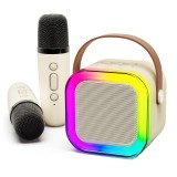 Set Boxa Bluetooth 5.3 Karaoke Cu 2 Microfoane Wireless MRG MK12, Alb C1180
