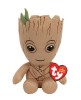 Plus Ty Beanie Babies Marvel Groot 15cm Multicolor, Jucarie Plus Copii, Baieti/Fete, 3 ani+, Personaj de Plus