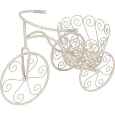Suport metalic pentru ghiveci flori, MagicHome, model bicicleta, 48x20x35 cm foto