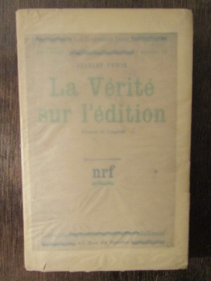 LA VERITE SUR L&amp;#039;EDITION-STANLEY UNWIN foto