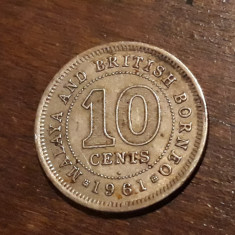 Malaya and British Borneo - 10 cents 1961.