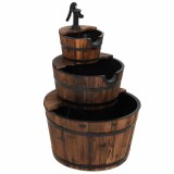 Cumpara ieftin Fantana cu pompa, 60x60x94 cm, lemn masiv de brad