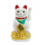 Pisica norocoasa maneki neko alba 11cm, Stonemania Bijou