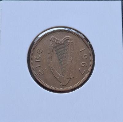 Irlanda 1/2 penny 1967 foto