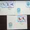 3 FDC ROMANIA - JOCURILE OLIMPICE DE IARNA GRENOBLE 1968 - 28.09.1967