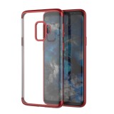 Husa samsung galaxy s9 transparent cu margini rosii, Flippy