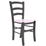Scaun Paesana - cadru wenge - imitatie piele mov - 21897