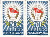 ROMANIA 1972 LP 786 SEMICENTENARUL U.T.C. PERECHE MNH