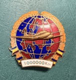 Insigna aviatie comerciala Romania comunista 3000000km de zbor