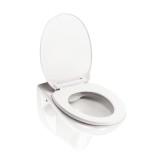 Vas WC suspendat Leziter Roya din ceramica alba, cu capac soft-close si scaun