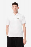 Lacoste polo de bumbac x Netflix culoarea alb, cu imprimeu PH7057-VIR