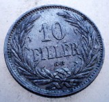 1.539 UNGARIA 10 FILLER 1908 KB, Europa, Nichel