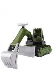 Utilaj de constructie buldozer cu cupa, Technok, verde militar