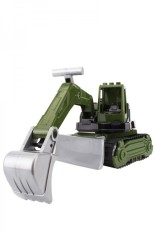 Utilaj de constructie buldozer cu cupa, Technok, verde militar