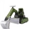 Utilaj de constructie buldozer cu cupa, Technok, verde militar