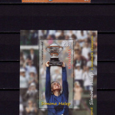 RO 2018 ,LP 2209+a ,"Simona Halep , un campion de marca", serie+ colita 764 ,MNH