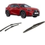 Cumpara ieftin Set 3 stergatoare LEXUS UX (_AA1_, _AH1_, _MA1_) din 2018-2024, pentru parbriz si luneta fata si spate auto, Bosch Twin-Aerotwin Retrofit, din cauciuc