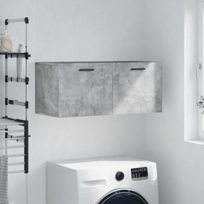 vidaXL Dulap de perete, gri beton, 80x36,5x35 cm, lemn compozit foto