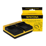 PATONA | Incarcator DUAL USB cu placute tip Nikon EN-EL15 ENEL15 EN EL15