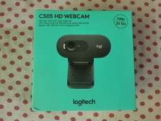 Camera Web Logitech C505, HD, USB, Black, Noua. foto