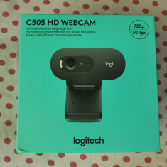 Camera Web Logitech C505, HD, USB, Black, Noua.