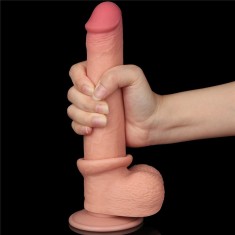 Dildo Realistic Sliding Skin Dual Layer, Natural, 22.5 cm