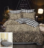 Cumpara ieftin Lenjerie Pat Bumbac 4 Piese Crina Sf030, Imprimeu, Diverse Dimensiuni &amp; Culori (Alb, Negru, Rosu, Gri, Verde, Albastru, Taupe, Antracit)