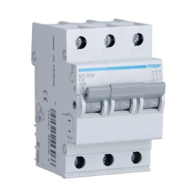 Hager MY 306 Intrerupator 6A, 3P, 4.5kA ProAdvanced PowerfulTools foto
