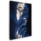 Tablou portret model machiaj auriu si albastru, auriu, albastru 1198 Tablou canvas pe panza CU RAMA 60x90 cm