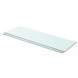 Gossi rafturi, 2 buc., 80 x 25 cm, panouri sticla transparenta