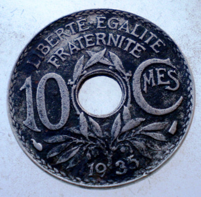 7.868 FRANTA 10 CENTIMES 1935 foto