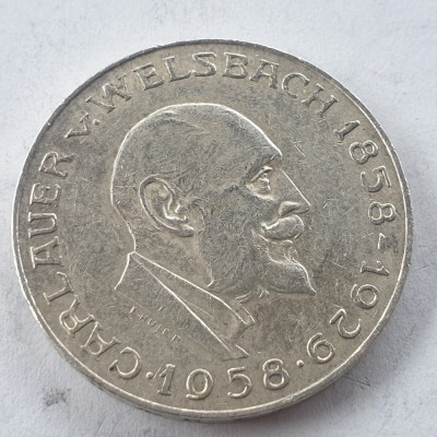 Austria 25 schilling 1958 argint foto
