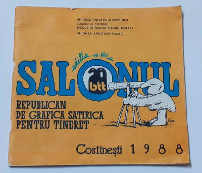 Salonul Republican De Grafica Satirica Pentru Tineret Costinesti 1988 RAR foto