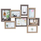 Suport foto decorativ cu 8 pozitii, Maro, 63 x 47 cm, Oem