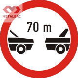 Interzis autovehiculelor de a circula fără a menţine &icirc;ntre ele un interval de cel puţin ... m, C23