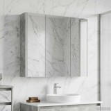 vidaXL Dulap cu oglindă pentru baie Gri din beton 73.5 x 15.5 x 70 cm 889258